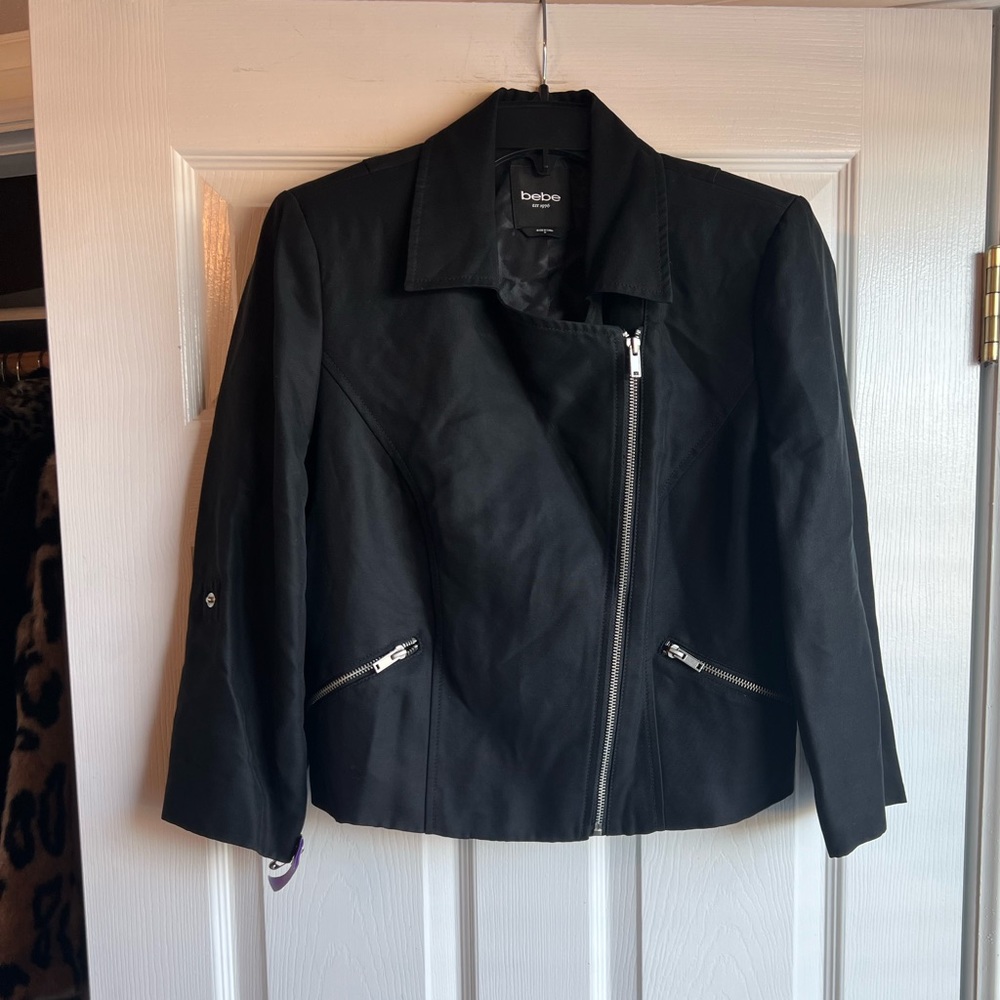 Bebe Moto Jacket Black sz Medium